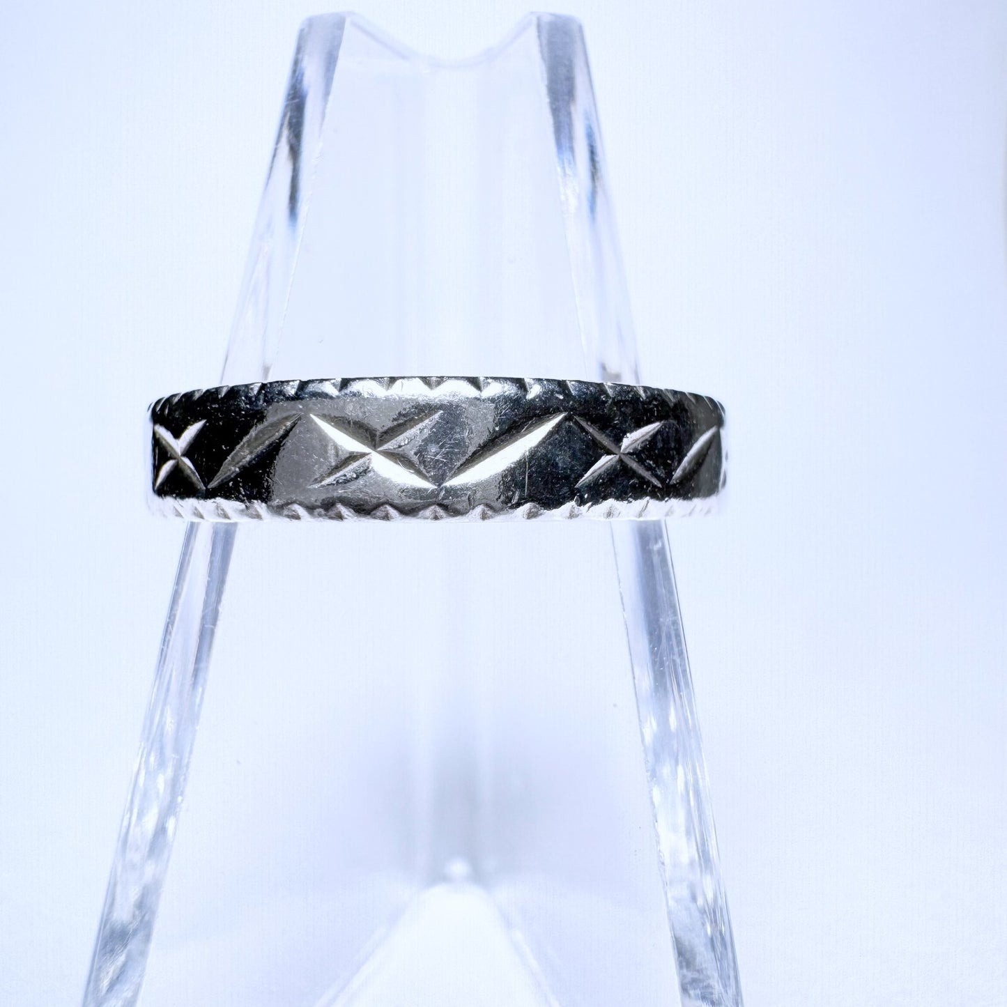 Ring 925er Silber Größe 58 mit Muster 2,11g0