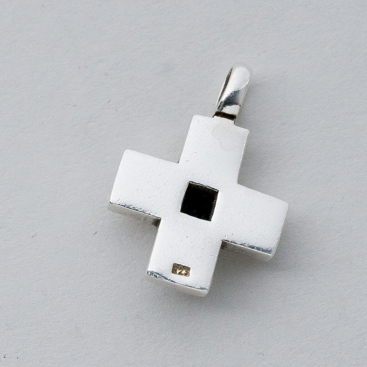 Silber Anhänger Kettenanhänger 925 Kreuz Blauer Stein 4,74 g3