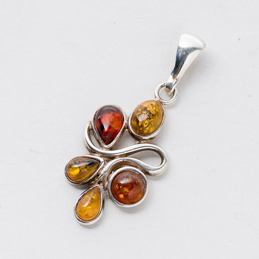 Silber Anhänger Kettenanhänger Bernstein 3,57 g0