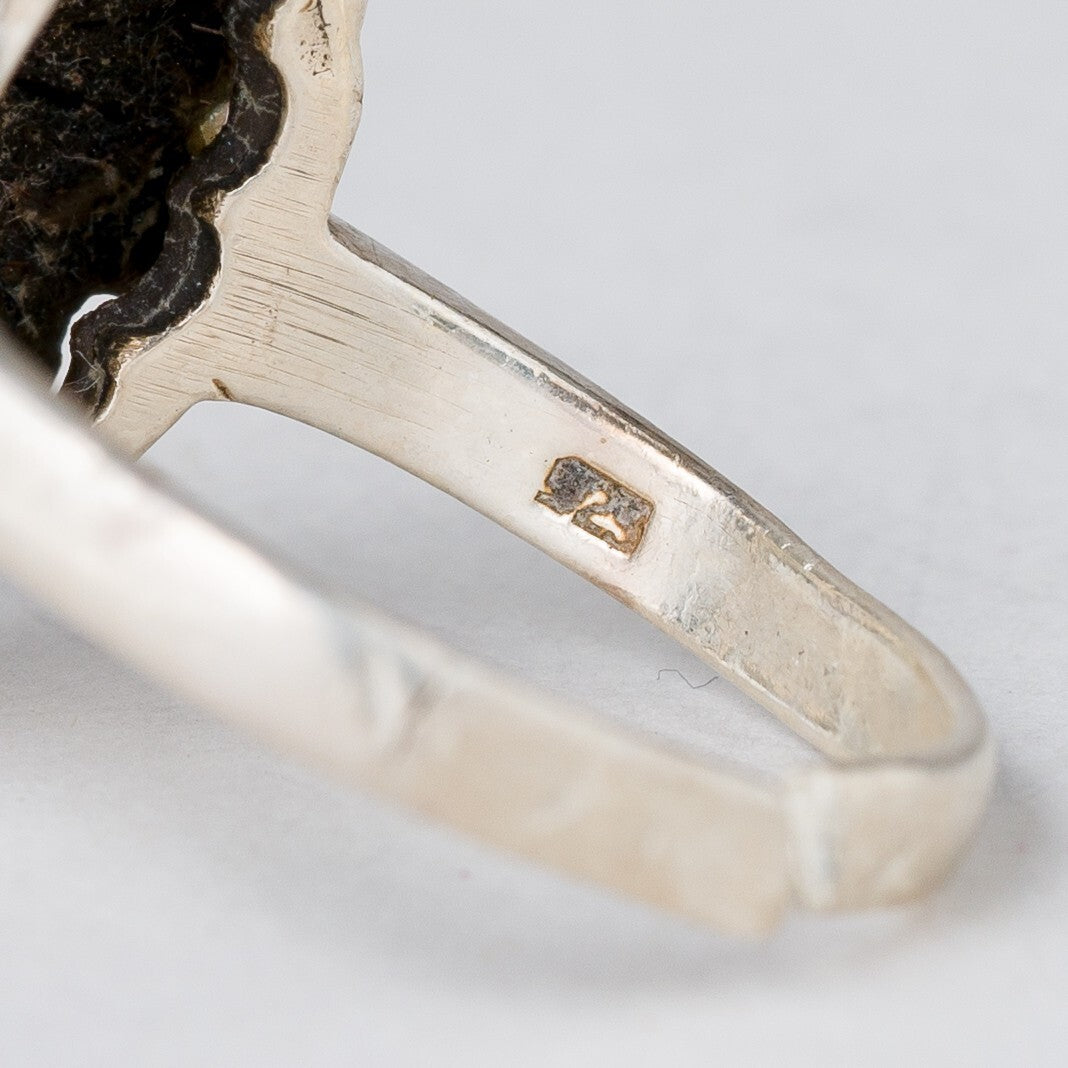 Ring Roter Stein 4,66 g Silber Größe flexibel ca. 575