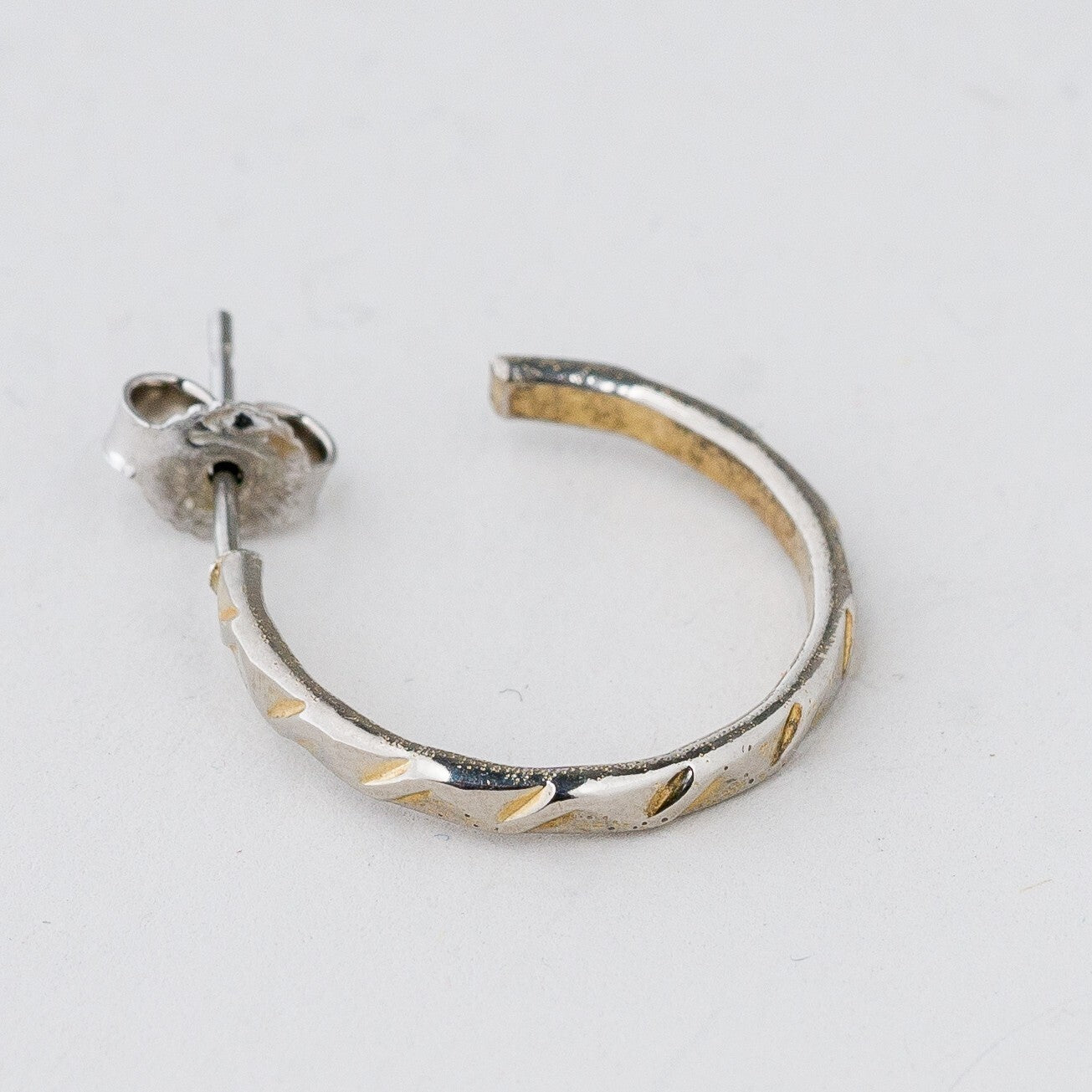 Einzelner Ohrring Halbe Creole Silber 1,07 g0