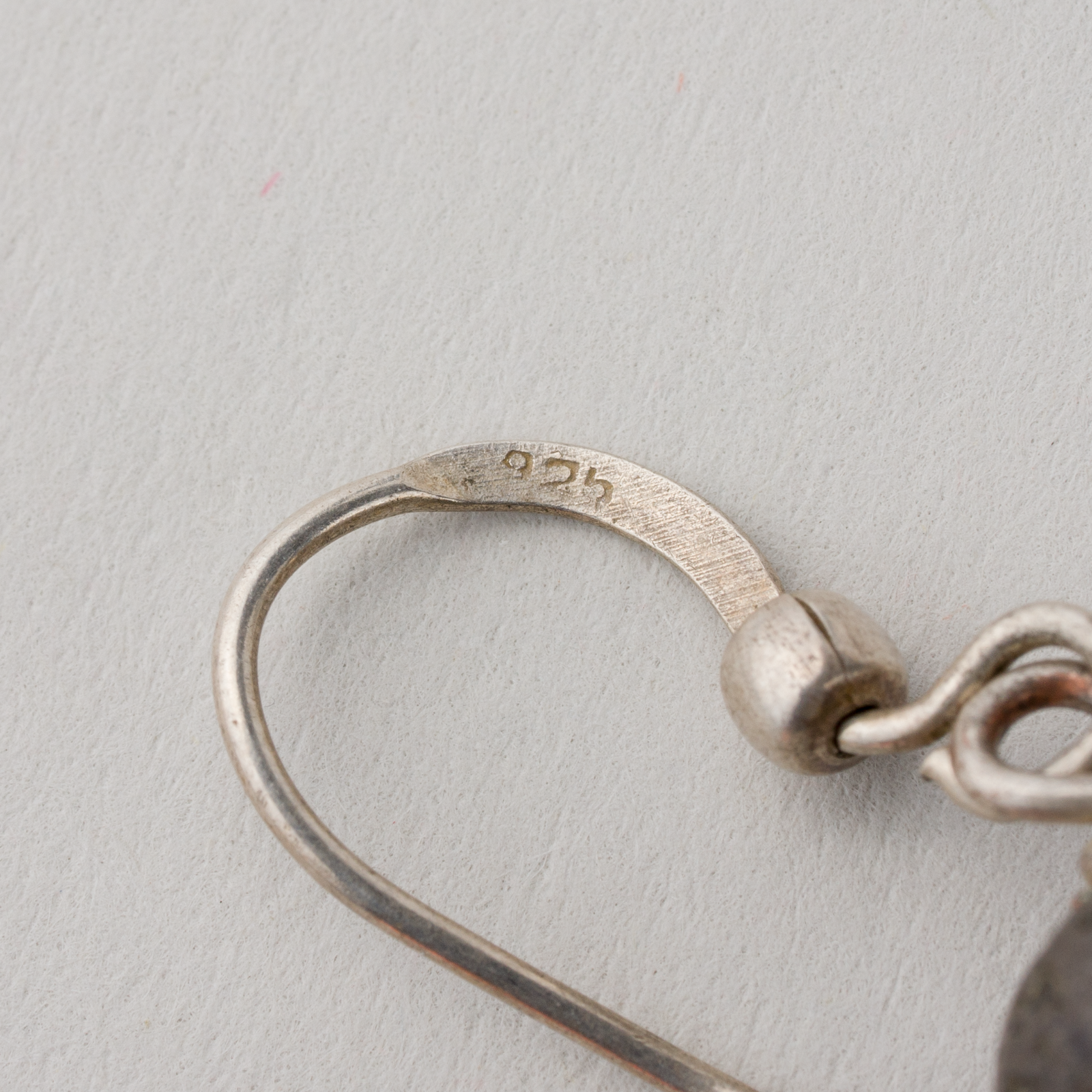 Silberohrring 925er Silber 3g Mit Stein 2,5 cm3