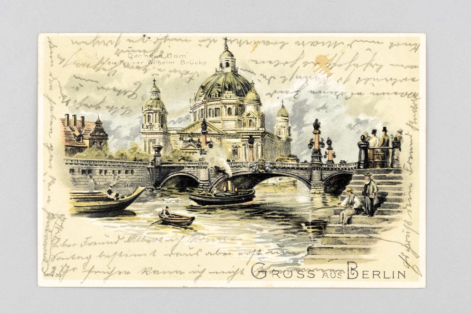 Ansichtskarte Gruss aus Berlin Dom/ Kaiser Wilhelm Brücke 19050