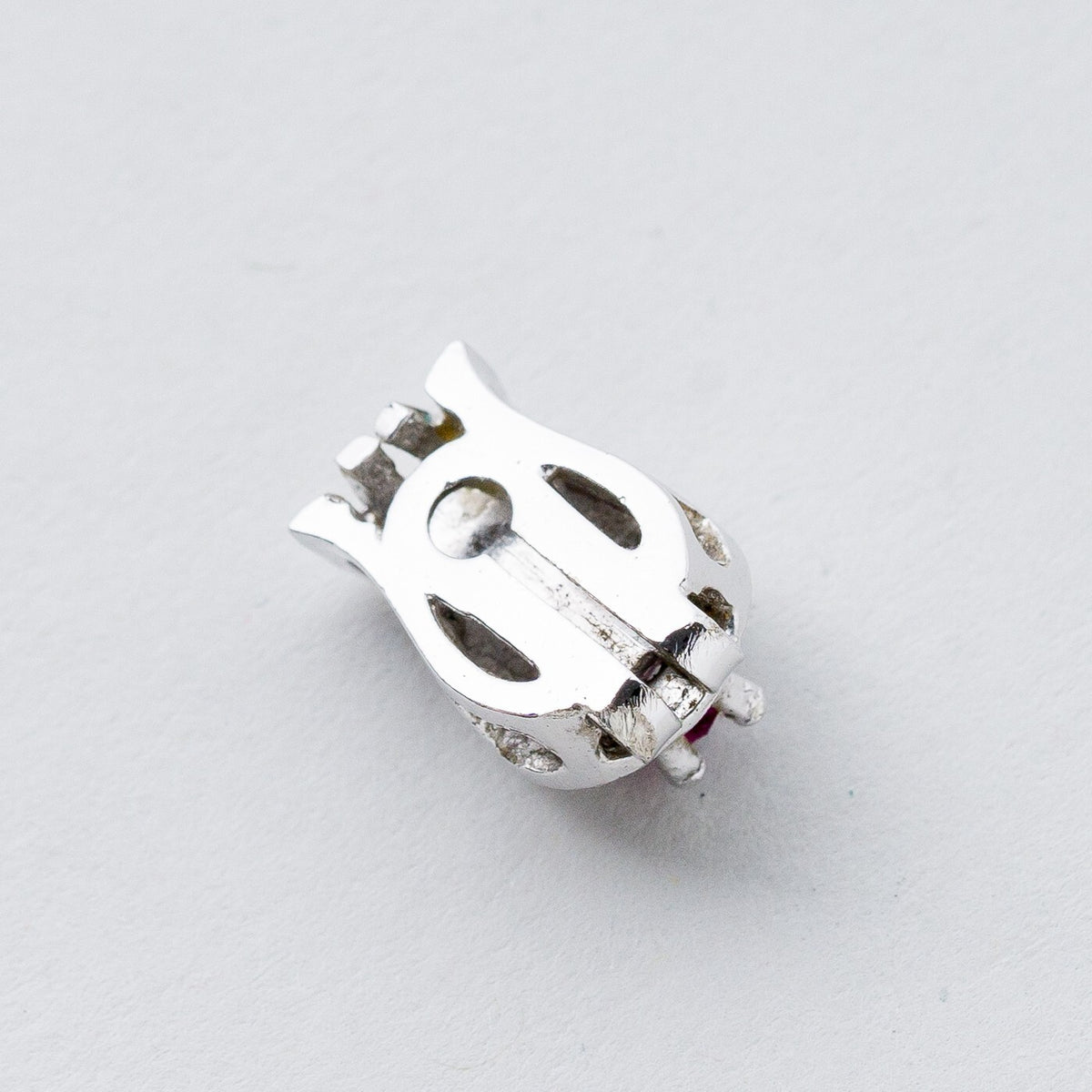 Anhänger Silber Roter Stein 1,3 cm 1,7 g3