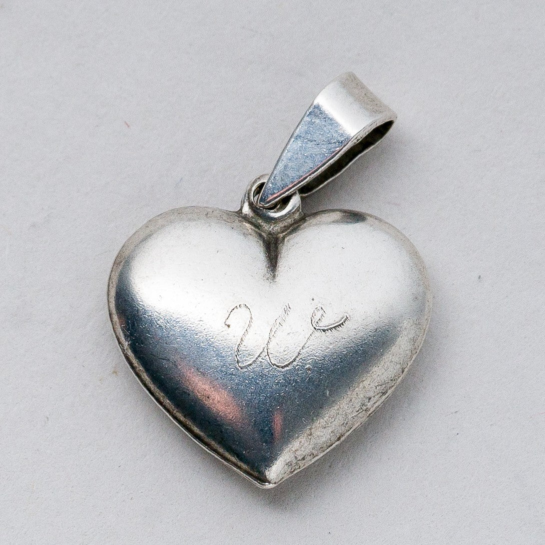 Anhänger Silber Herz "W" "K" 2 cm 1,72 g1