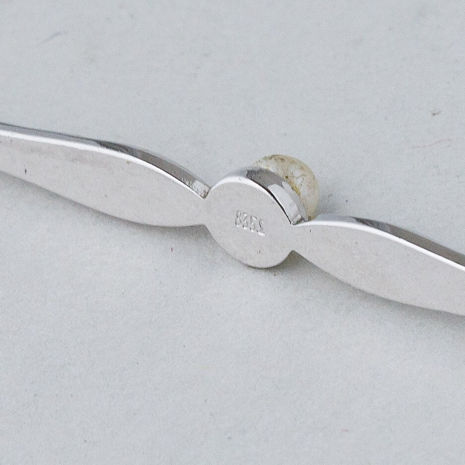 Silber Brosche Spange 835 Perle 2,79 g3