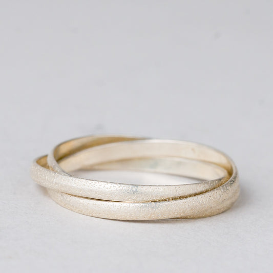 3 x Ring Trinity 925er Silber Größe 59 (18,8 mm Ø) 2,13 g 0