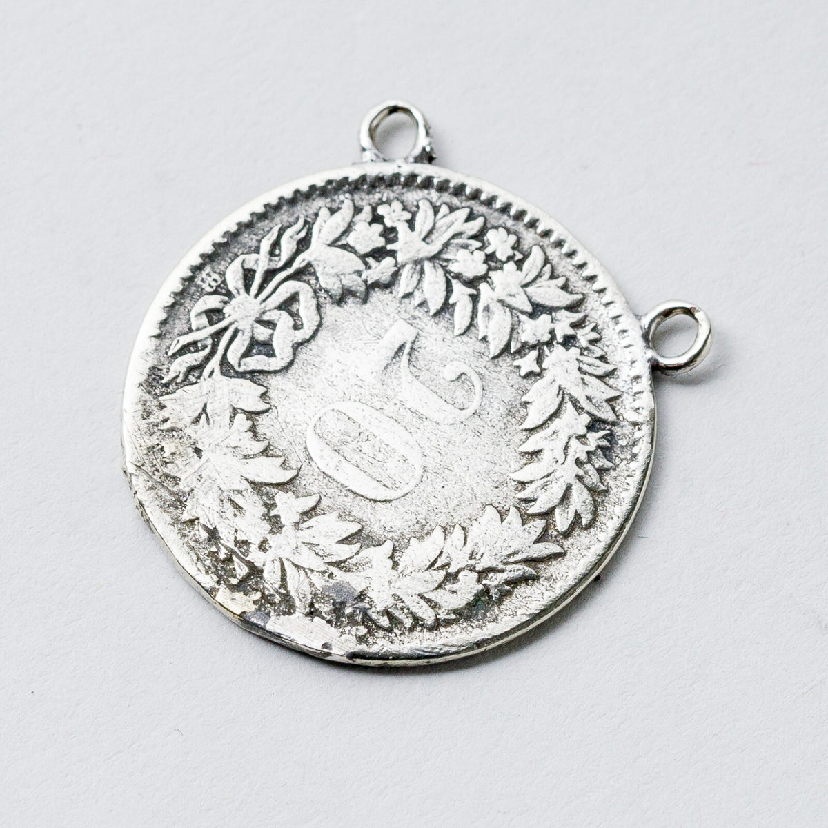 Anhänger Silber 20 Rapppen Helvetia 1850 2,2 cm 3,22 g1