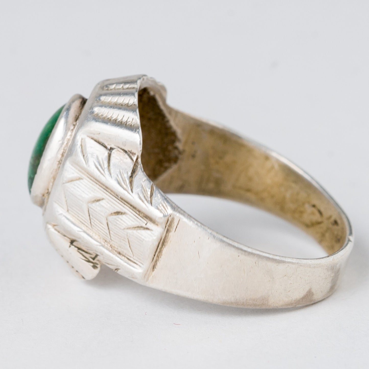 Silber Ring Grüner Stein Größe 56 (17,8 mm Ø) 5,22 g4