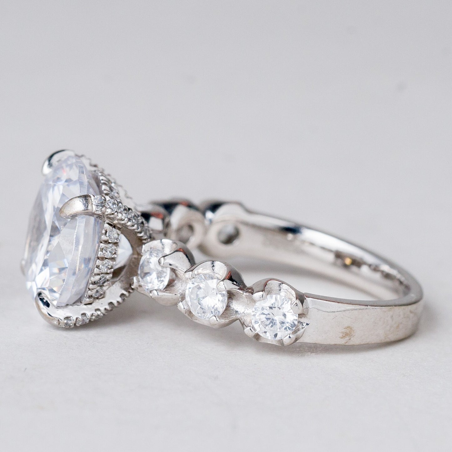 Ring Weiße Steine 6,99 g 925er Silber Größe 57 (18,1 mm Ø)4