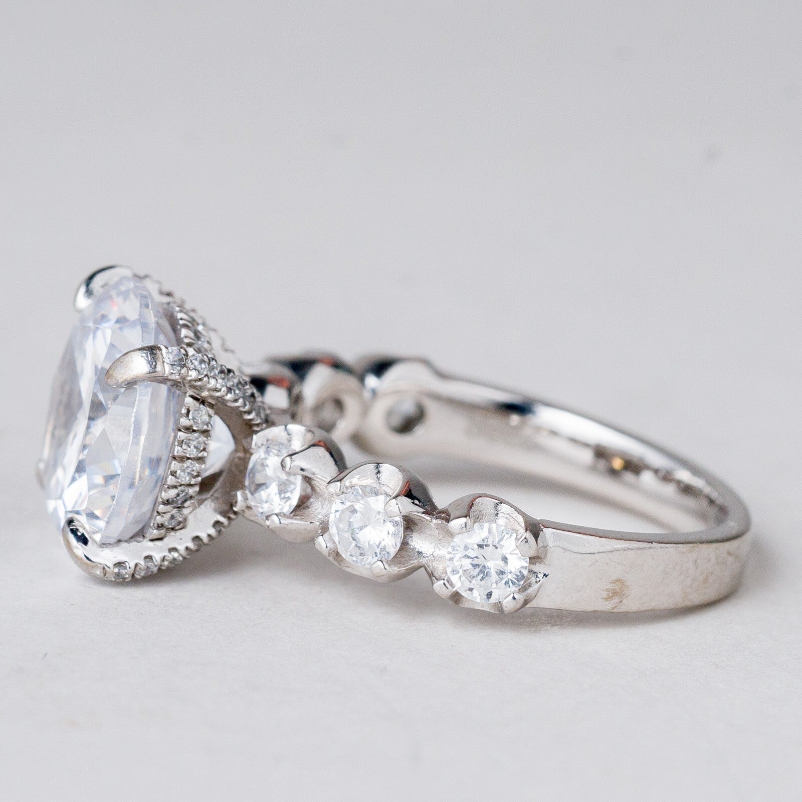 Ring Weiße Steine 6,99 g 925er Silber Größe 57 (18,1 mm Ø)4