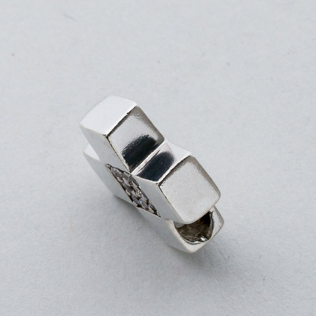 Silber Anhänger Kettenanhänger 925 Kreuz Weiße Steine 2,7 g3
