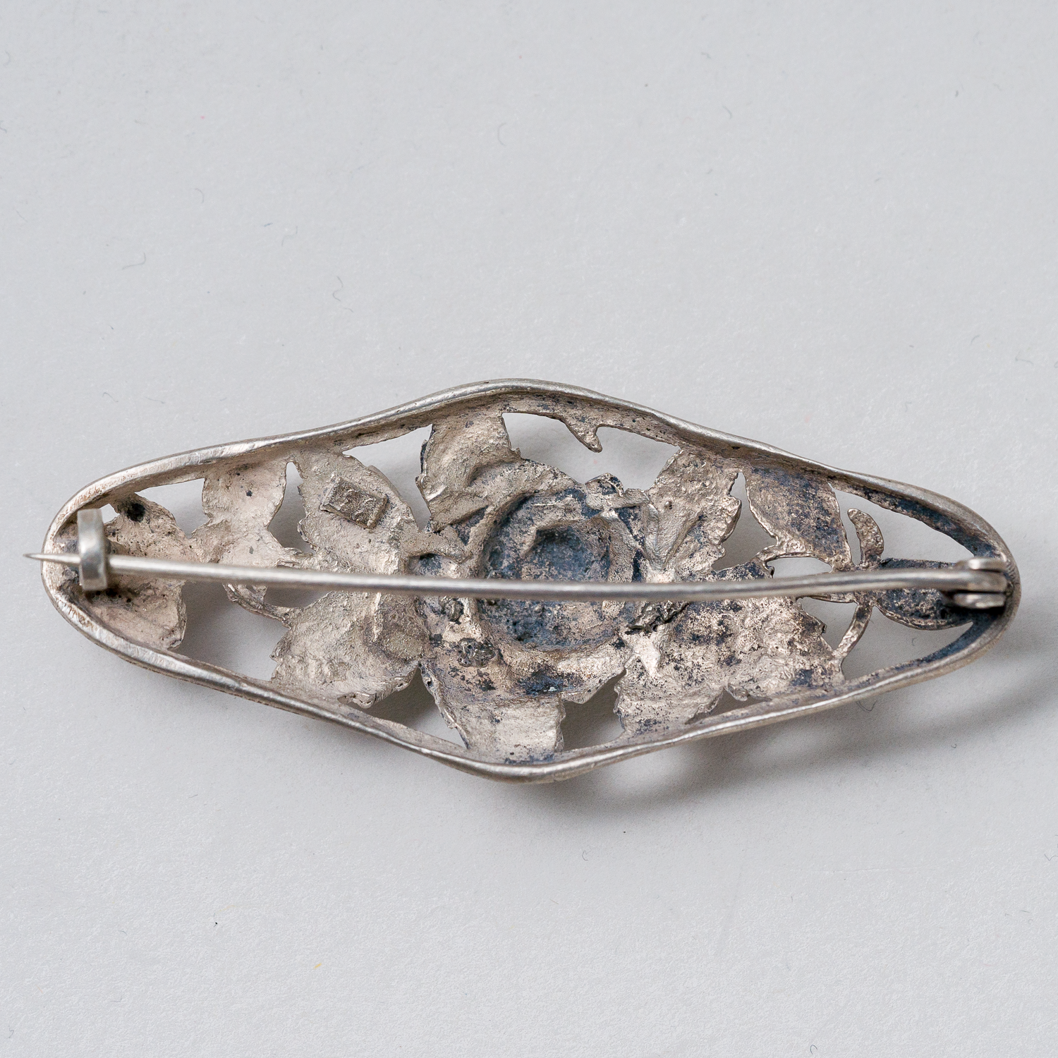 Brosche Rose Silber 8,15 g 6 cm2