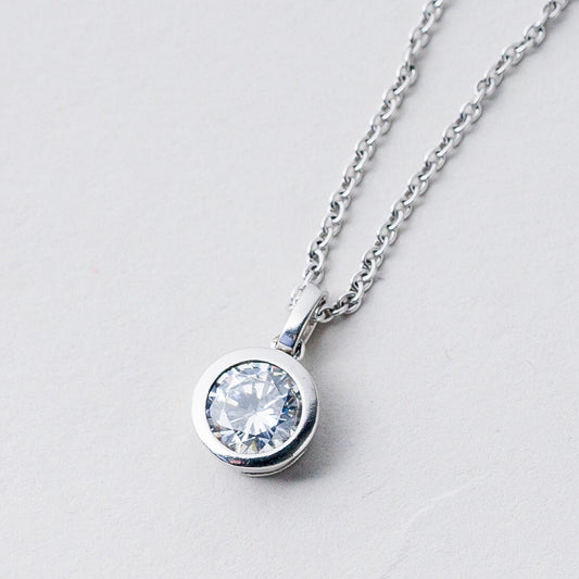 Xenox Silber Ankerkette 40 cm 925 Weißer Stein 2,95 g0