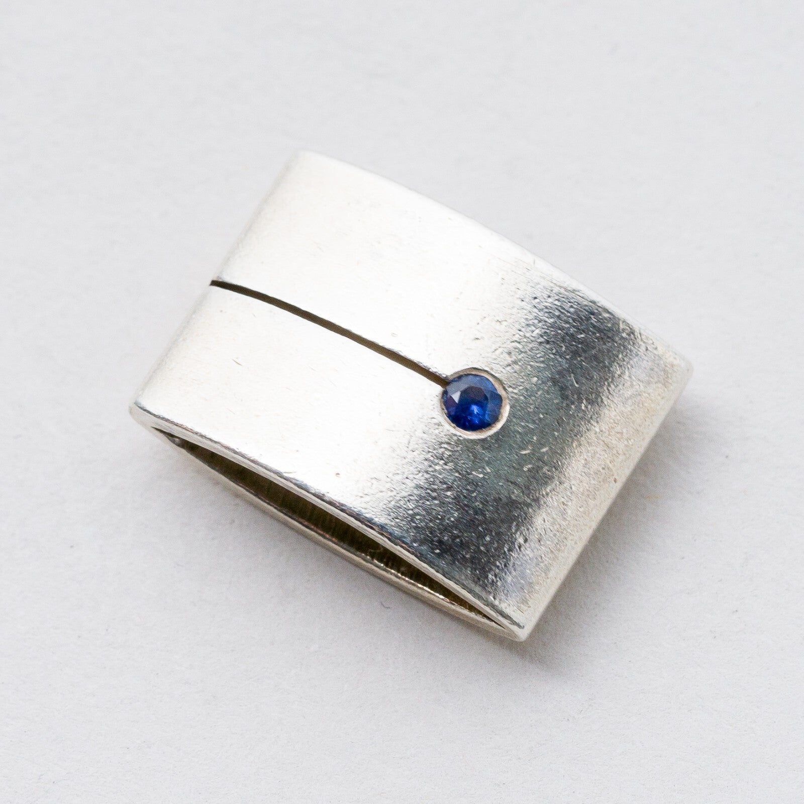 Silber Anhänger Kettenanhänger Blauer Stein 2 cm 7,98 g2