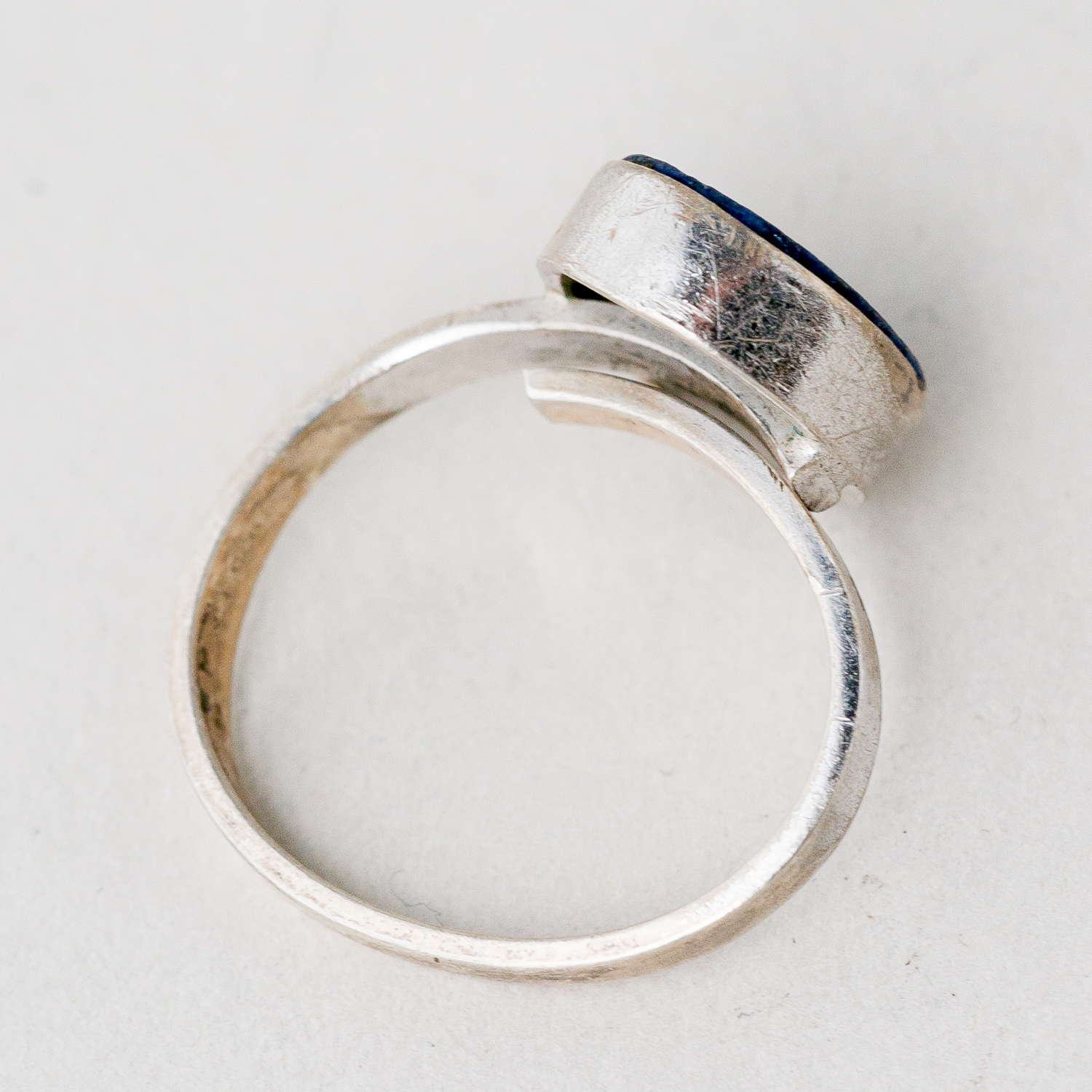 Ring Blauer Stein Silber 2,96 g Größe flexibel3