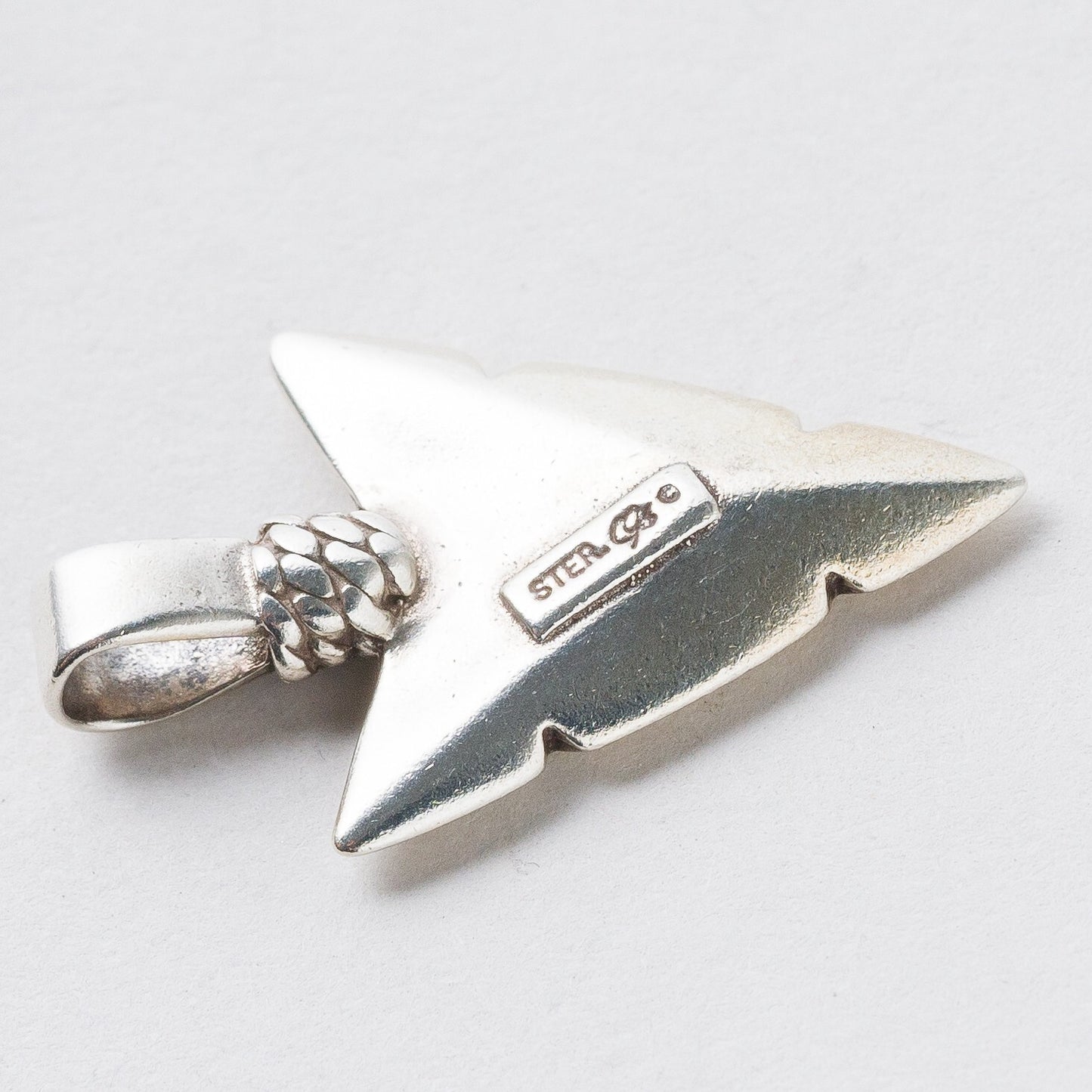 Silber Anhänger Kettenanhänger 925 Pfeilspitze Bunter Stein 3,1 cm 5,42 g5