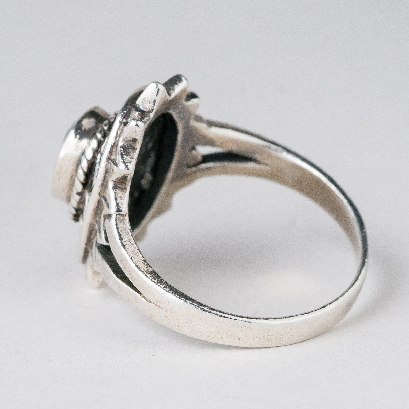 Silber Ring 925 Blauer Stein Größe 61 (19,4 mm Ø) 5,99 g2