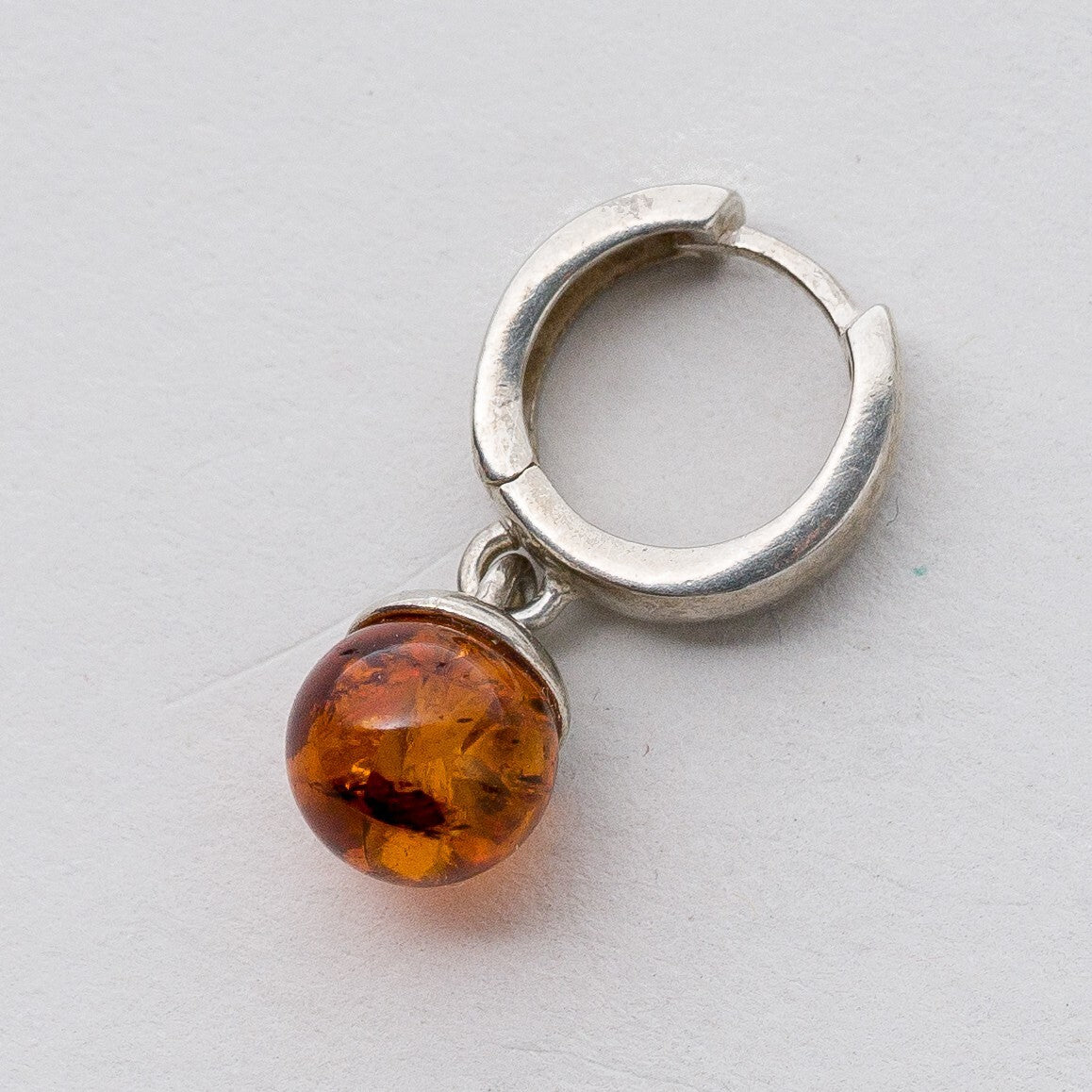 Einzelner Ohrring Hängeohrring Silber Bernstein 1,93 g0