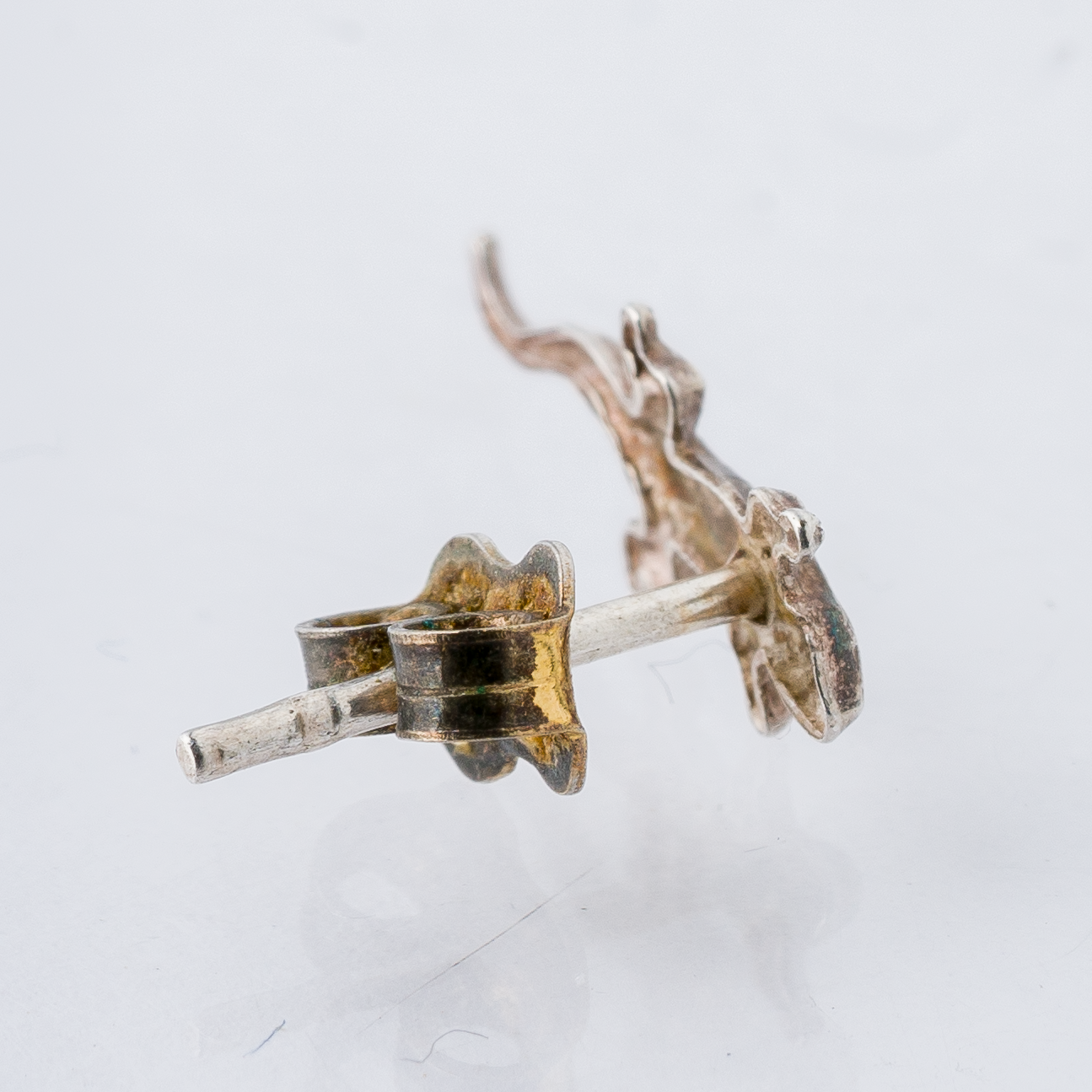 Einzelner Ohrring Ohrstecker Reptil Silber 0,32 g3