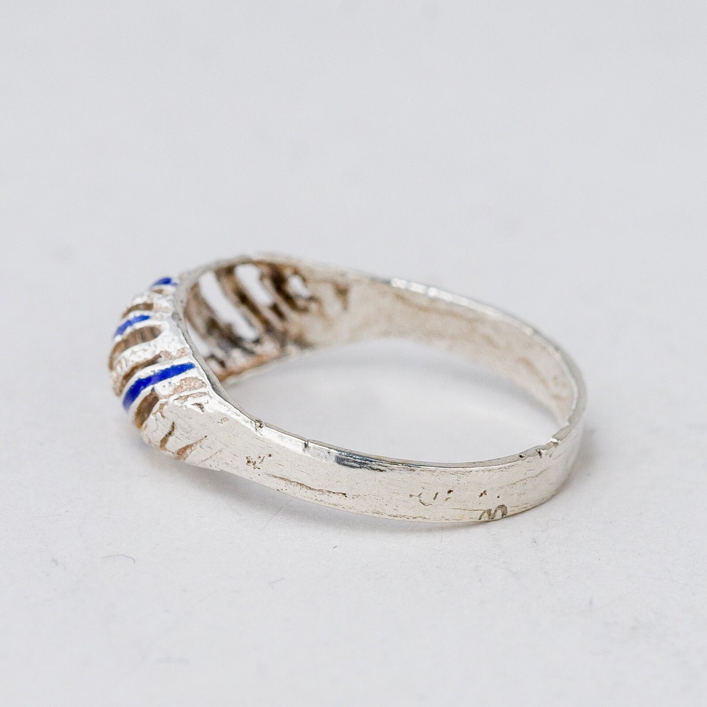 Ring Silber Blau Größe 55 (17,5 mm Ø) 1,33 g2