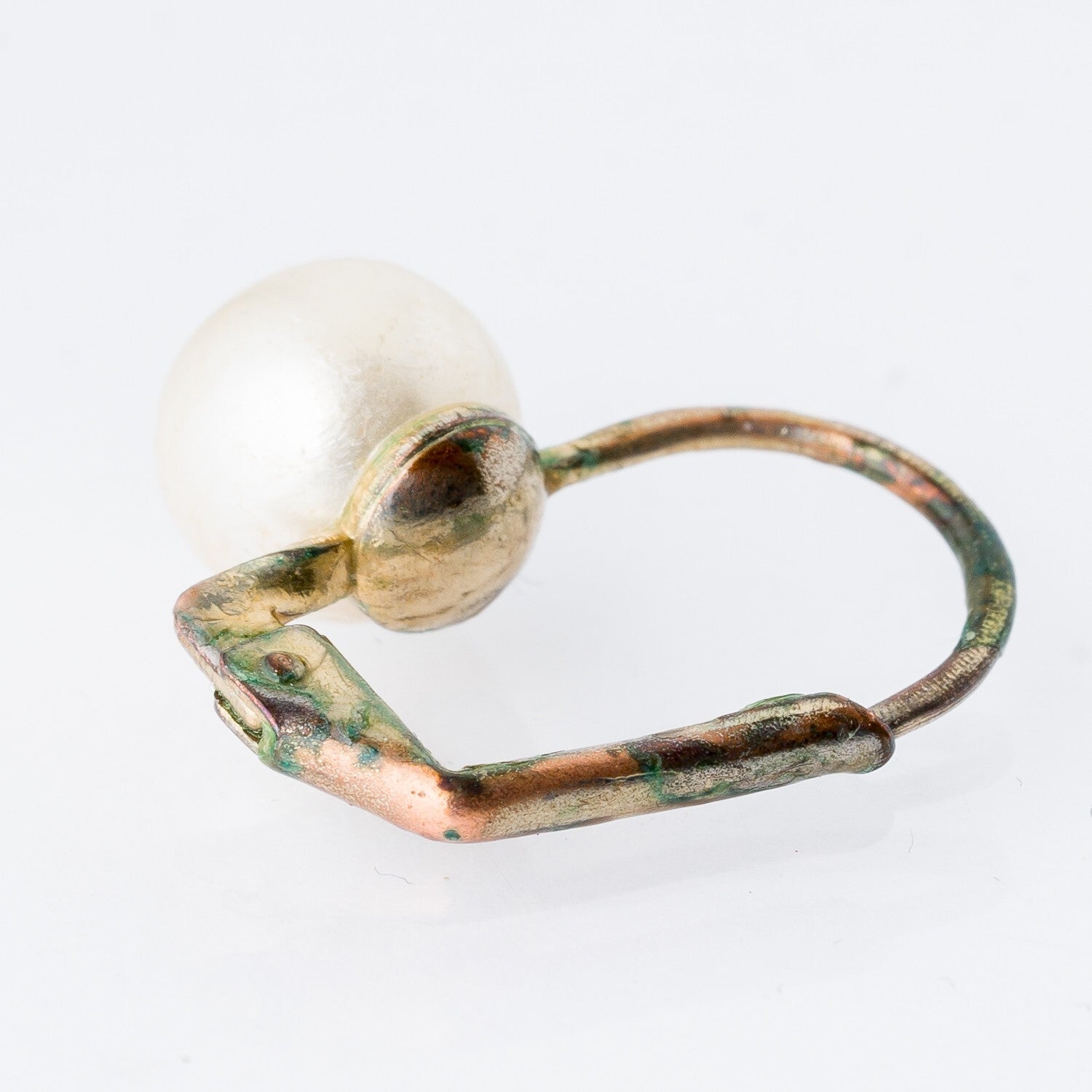 Einzelner Ohrring Hängeohrring Perle Silber 0,93 g1