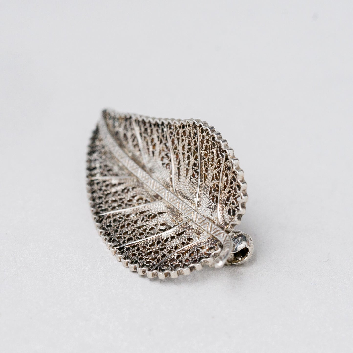 Brosche 835 Silber filigran 4 cm 3,14 g1
