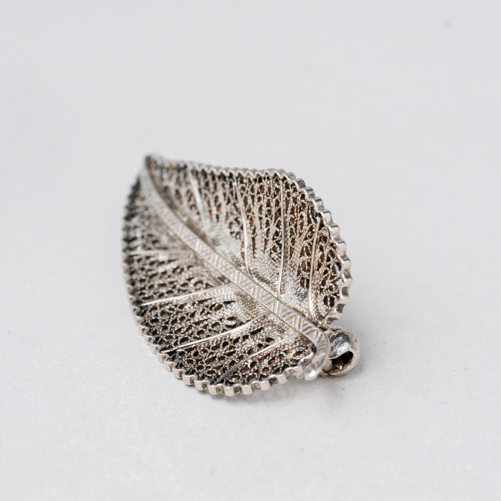 Brosche 835 Silber filigran 4 cm 3,14 g1
