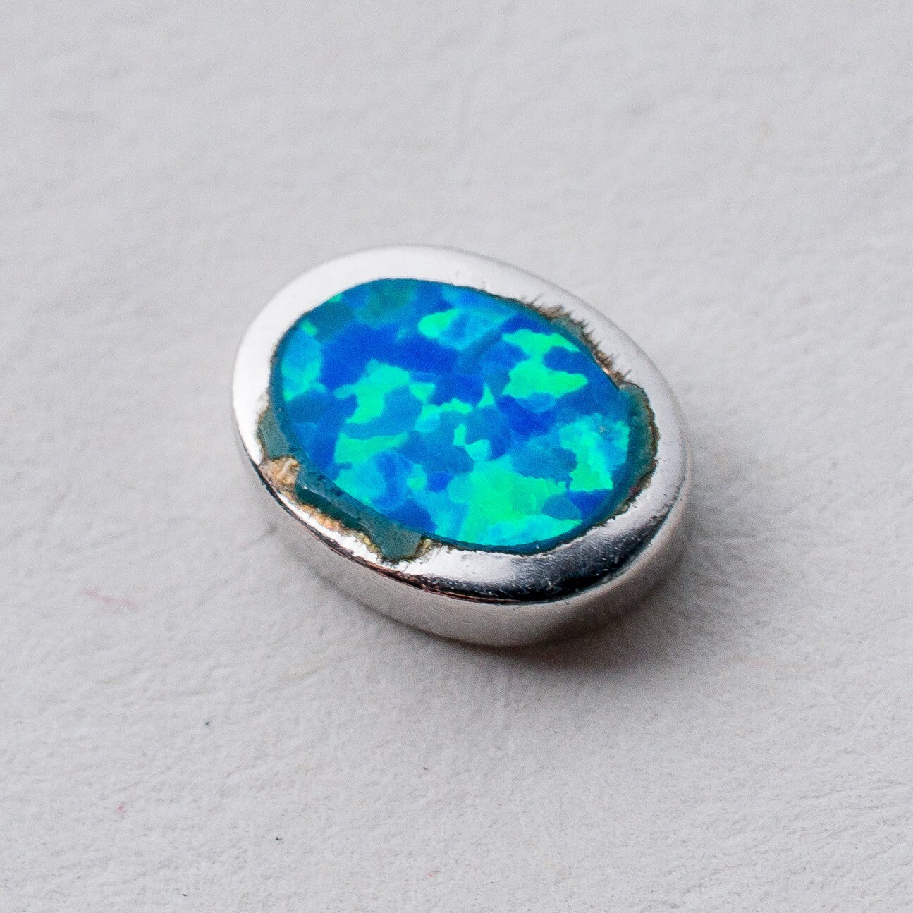 Einzelner Ohrring Ohrstecker 925 Silber Opal 0,7 g0