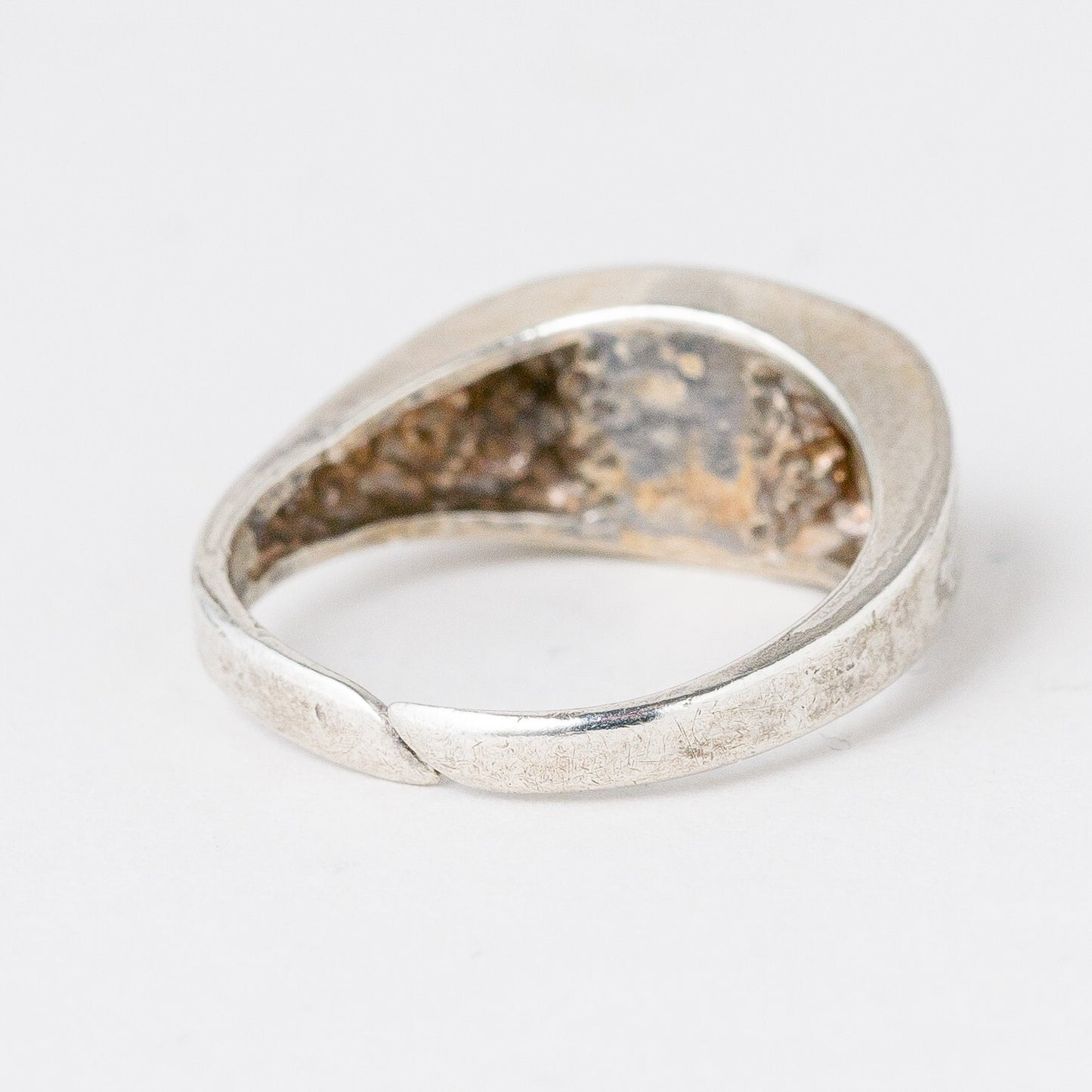 Silber Ring 835 Roter Stein Größe flexibel ca. 54 4,52 g3