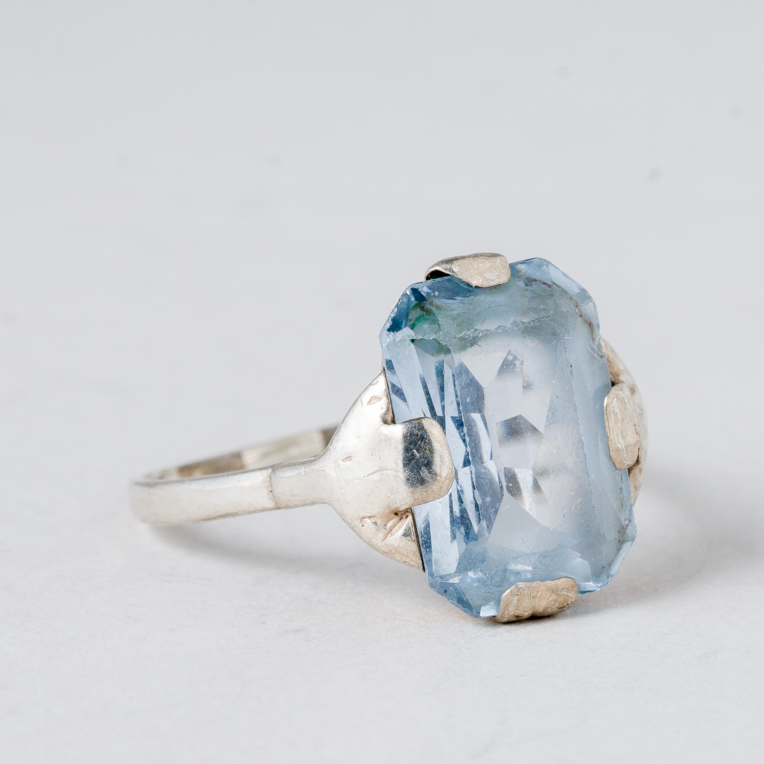 Ring Blauer Stein Silber 3,47 g Größe 56 (17,8 mm Ø)1