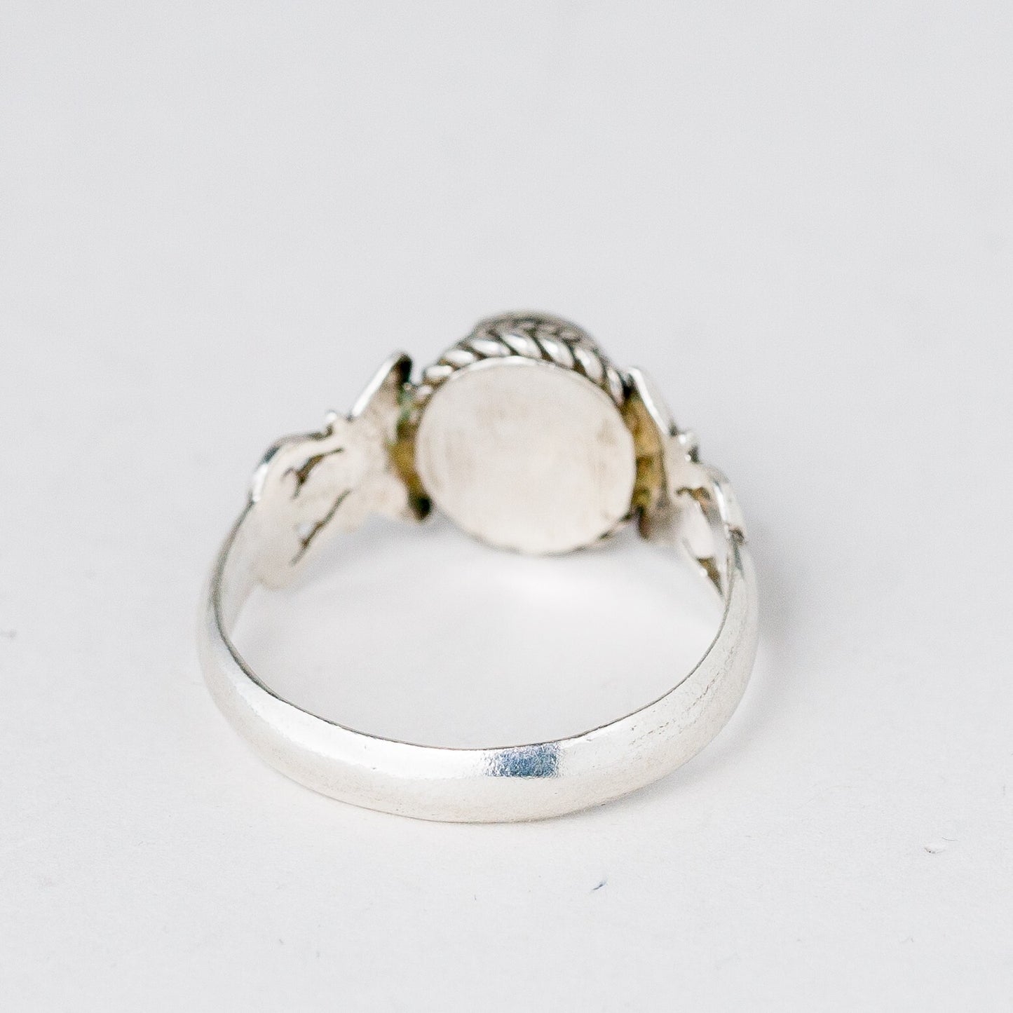 Silber Ring 56 (17,8 mm Ø) 925 Brauner Stein 2,51 g5
