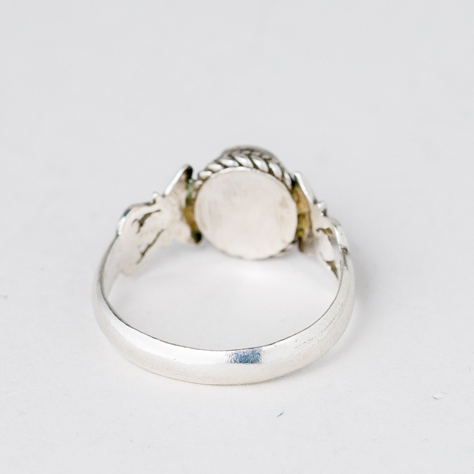 Silber Ring 56 (17,8 mm Ø) 925 Brauner Stein 2,51 g5