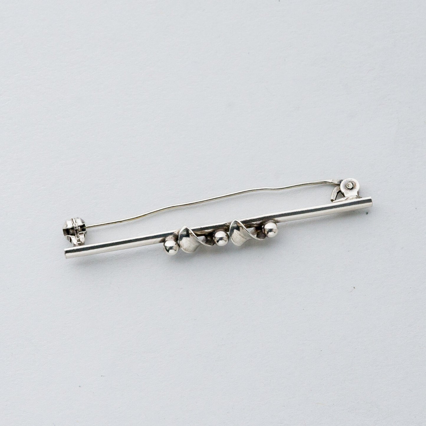 Silber Brosche Spange 835 Kugeln 2,19 g3