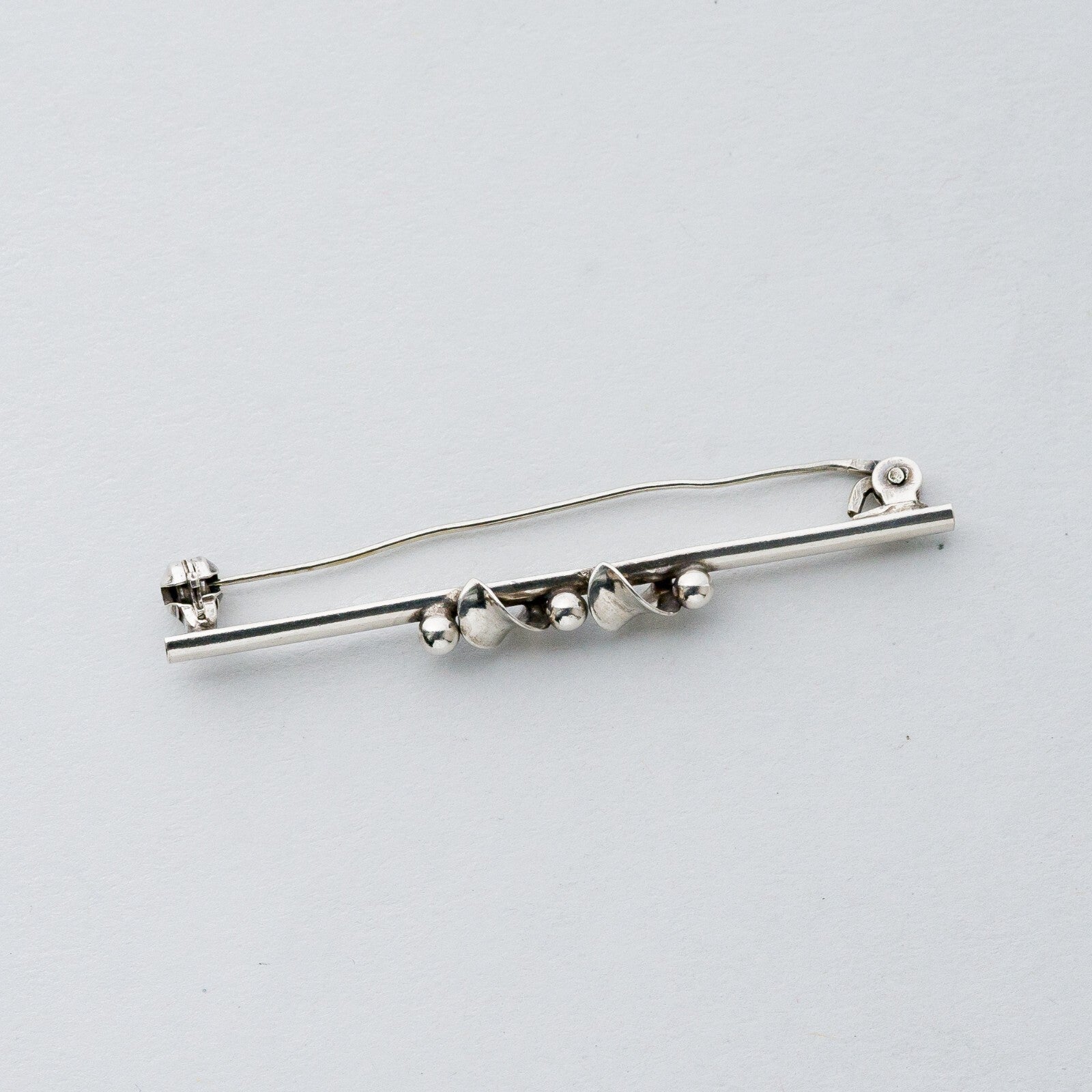 Silber Brosche Spange 835 Kugeln 2,19 g3