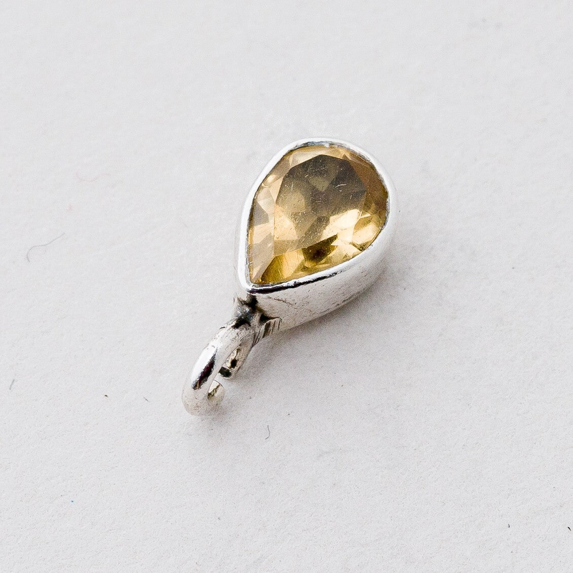 Anhänger Silber Gelber Steine 1,1 cm 0,61 g2