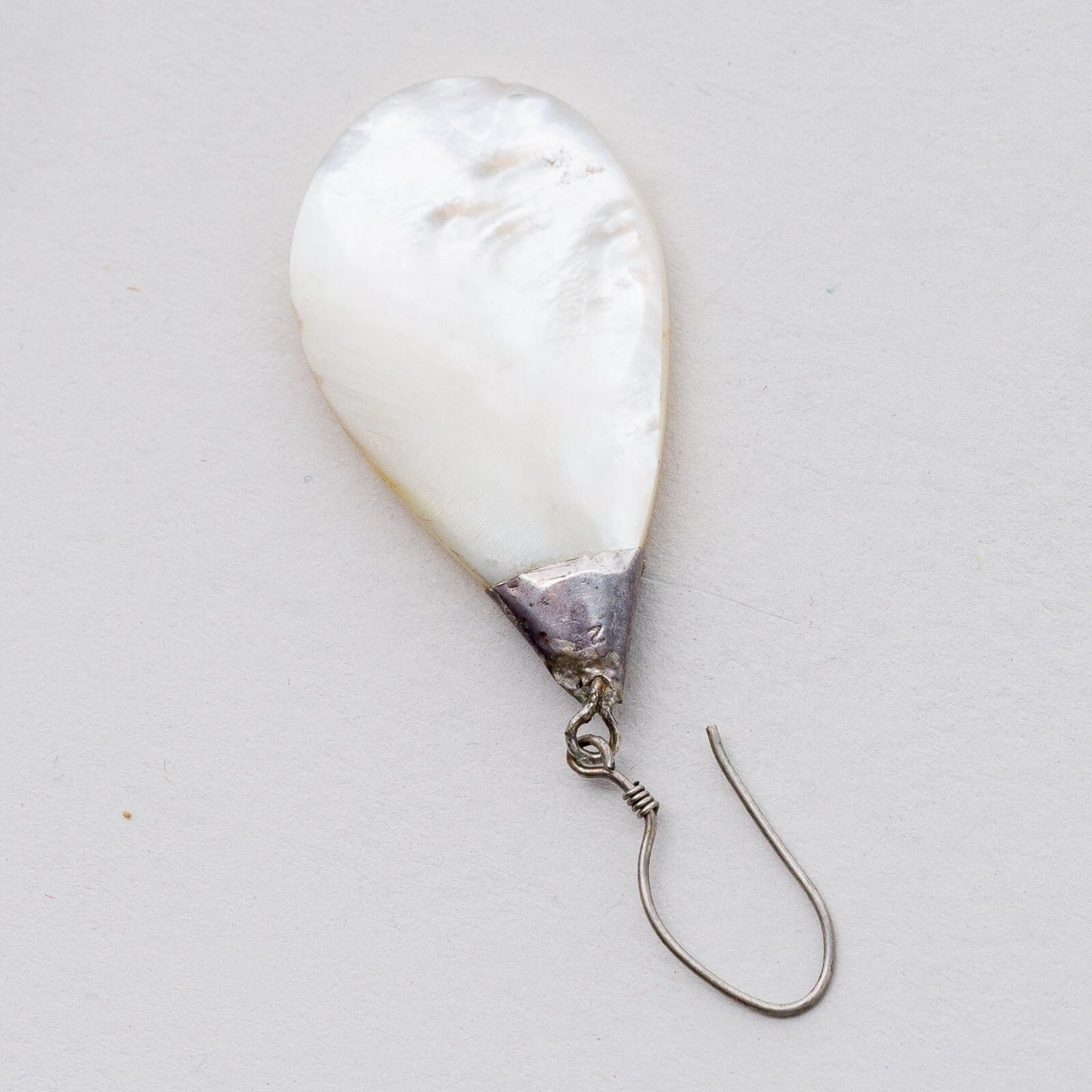 Einzelner Ohrring Hängeohrring Silber Perlmutt 2,76 g4