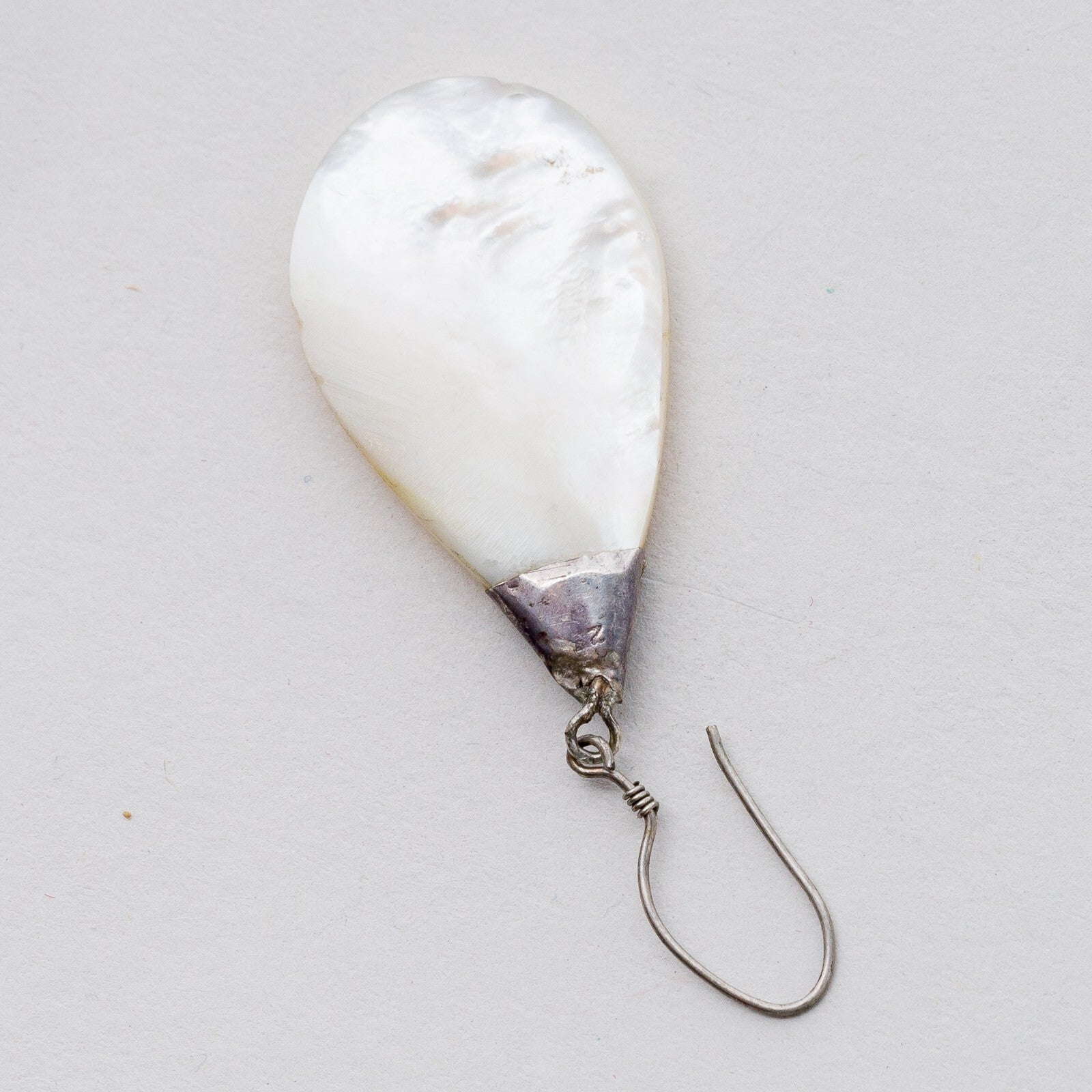 Einzelner Ohrring Hängeohrring Silber Perlmutt 2,76 g4