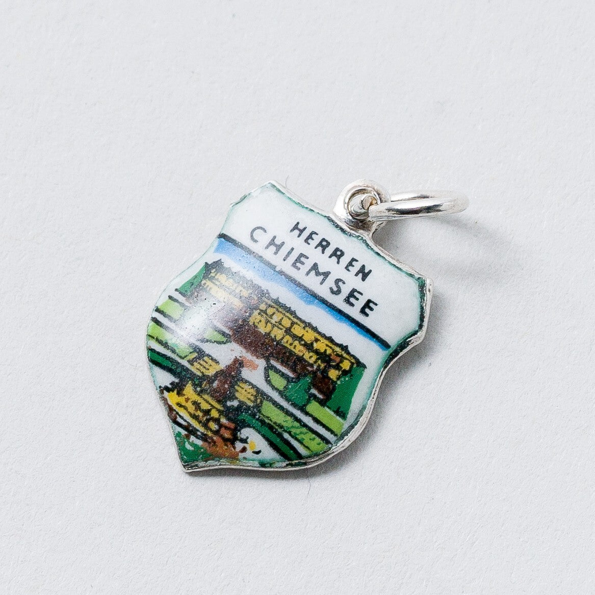 Anhänger 800 Silber Souvenir Anhänger Herren Chiemsee 1,5 cm 0,87 g0
