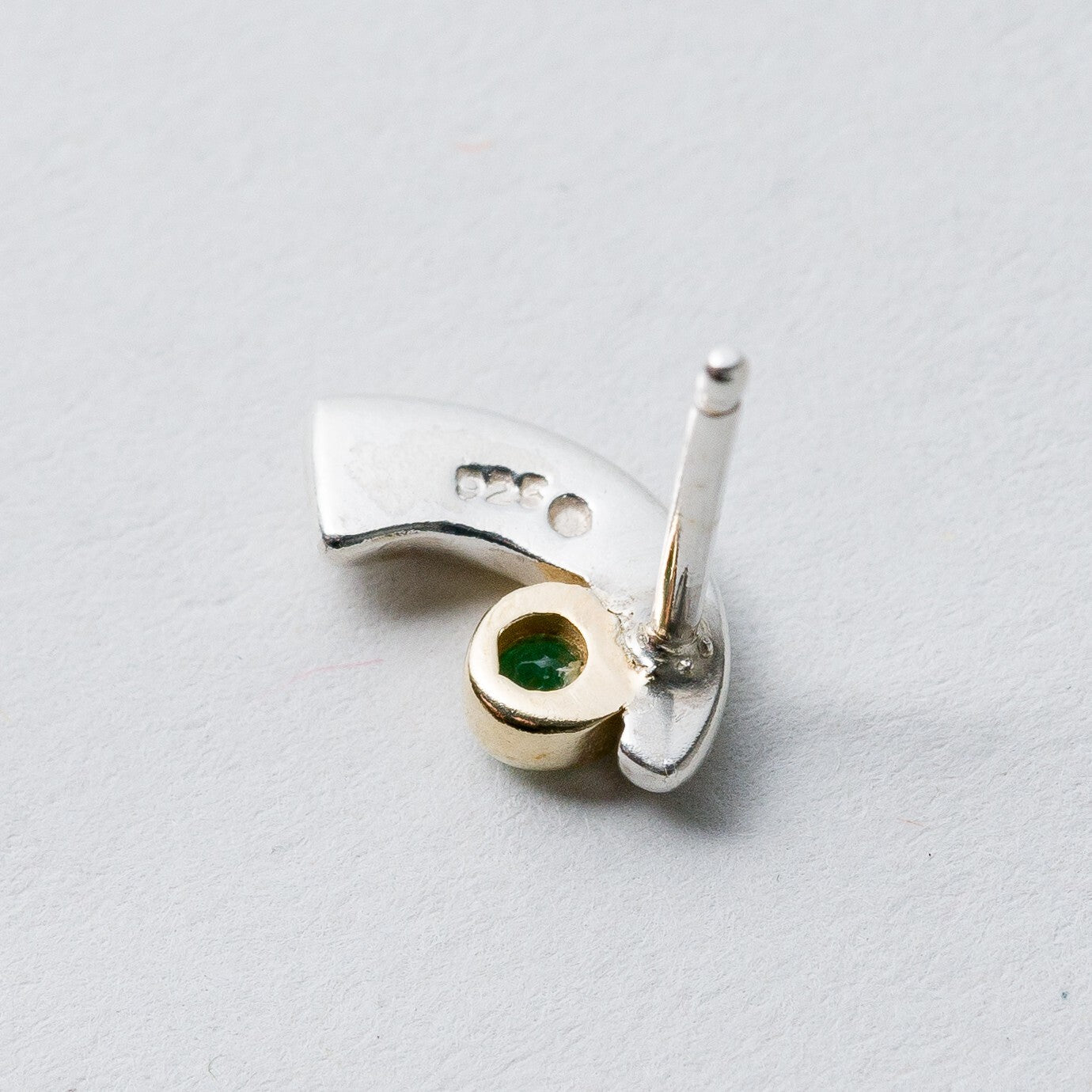 Ohrringe Ohrstecker Silber 925 Grüner Stein 1,75 g5