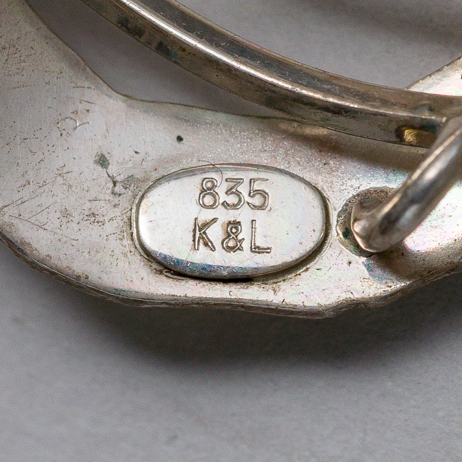 Brosche 835er Silber 4,47 g 4 cm2