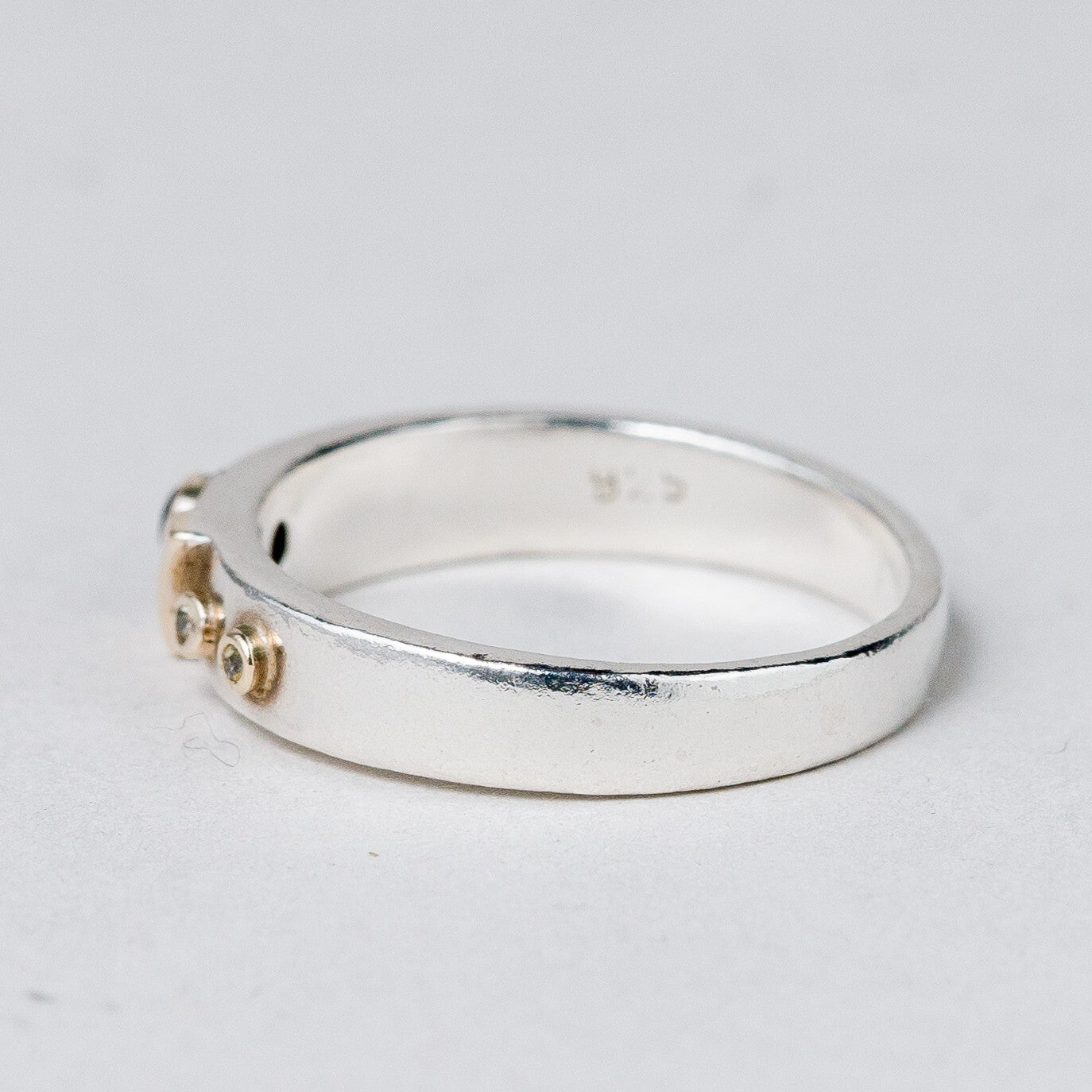 Silber Ring 925 Blauer Stein Größe 49 (15,6 mm Ø) 2,51 g1