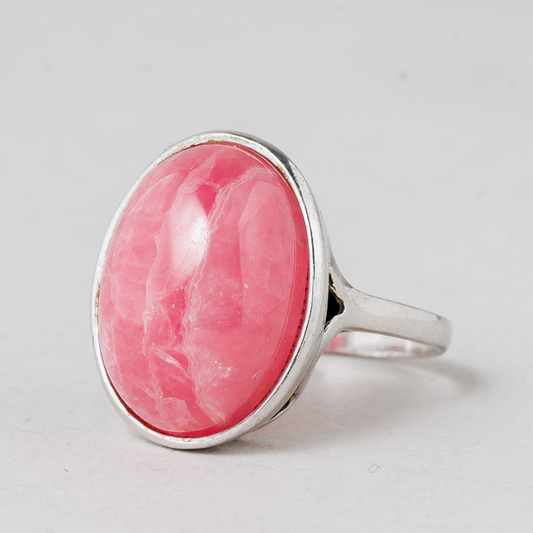 Ring Rötlicher Stein Silber 6,75 g Größe 56 (17,8 mm Ø)0