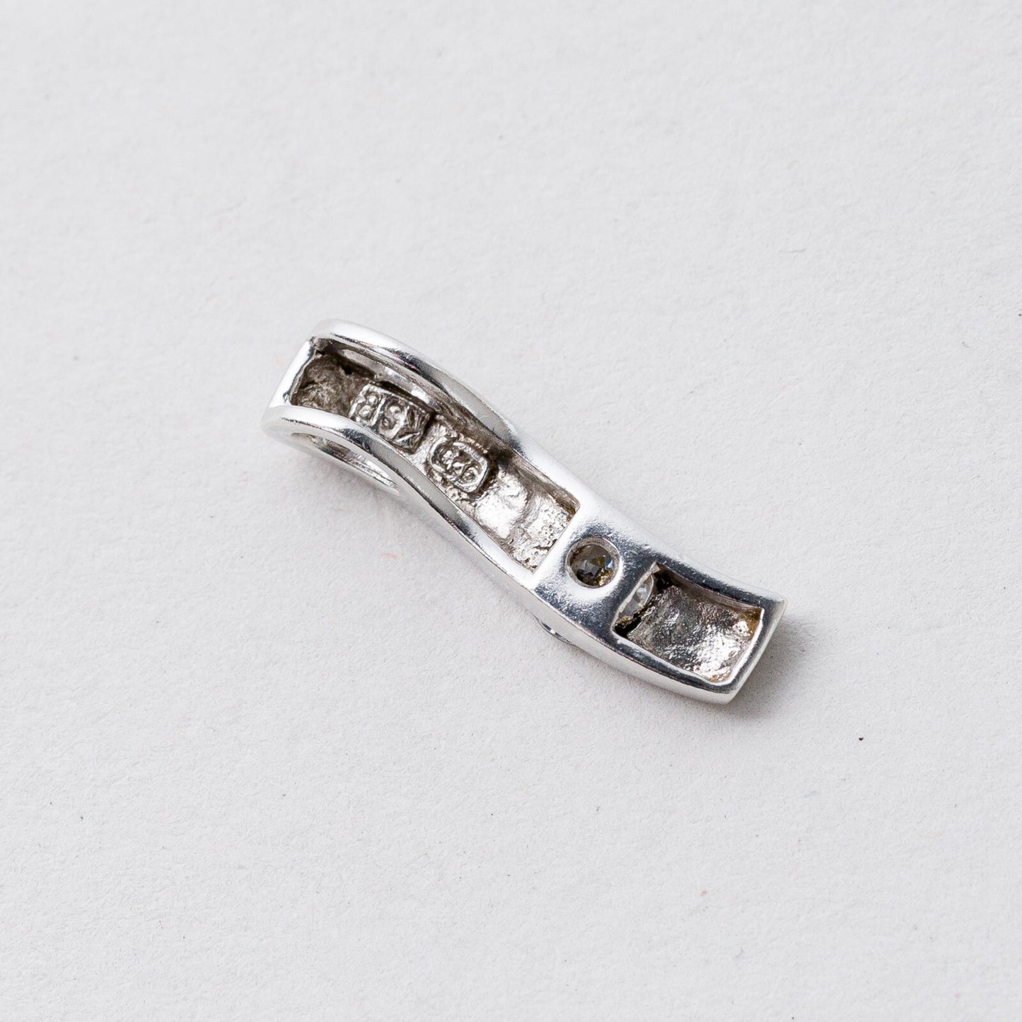 Silber Anhänger Kettenanhänger 925 Weißer Stein 2 cm 1,77 g3