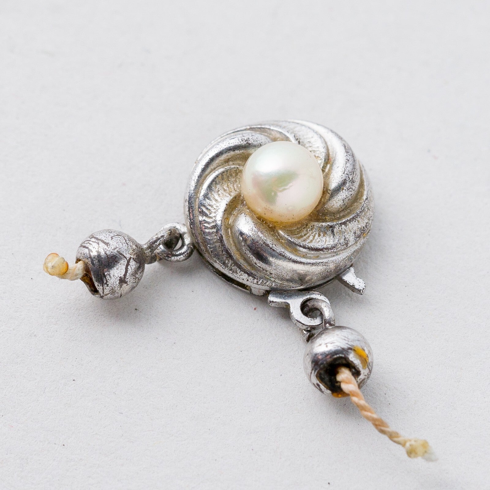 Kettenverschluss 925 Silber Perle 1,36 g2