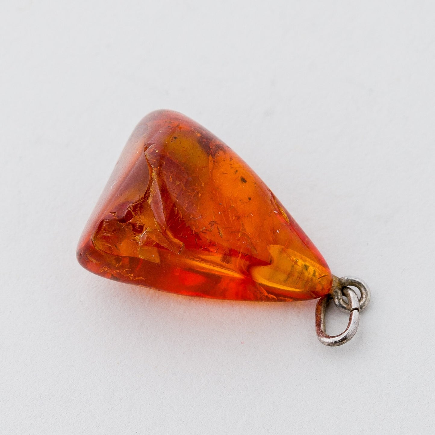 Silber Anhänger Bernstein 3 cm 2,1 g1