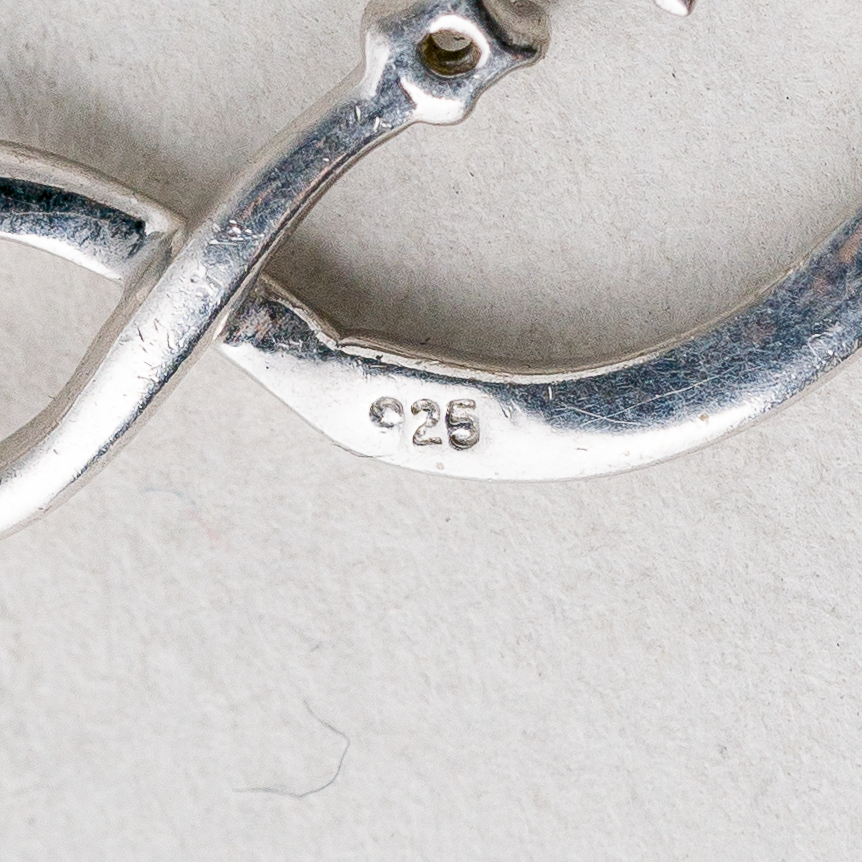 Anhänger Steinbesatz 925er Silber 0,95 g 2 cm2