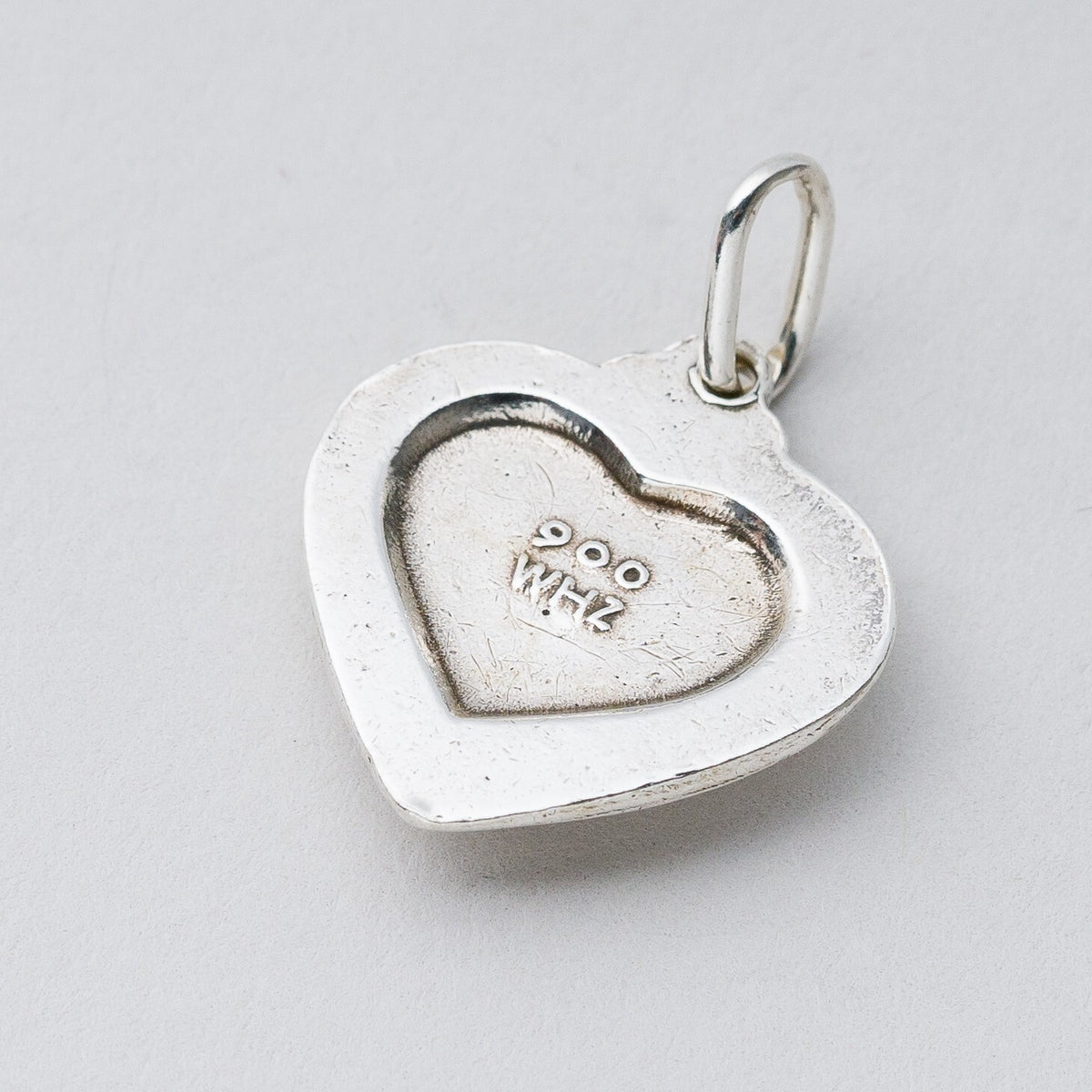 Anhänger Silber 900 Roter Stein Herz 2 cm 2,83 g1