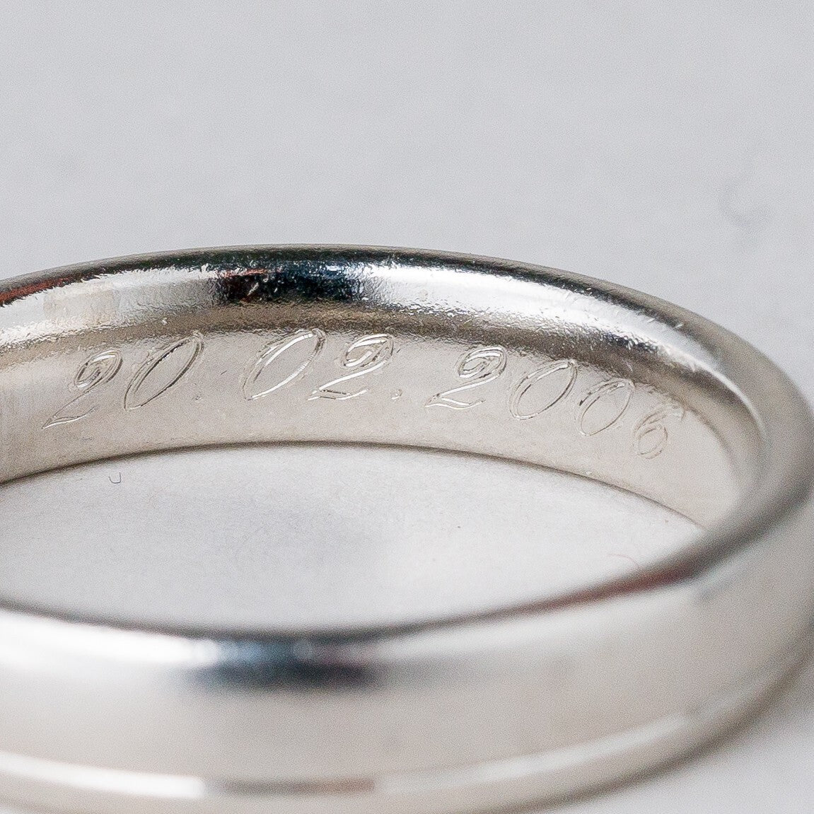 Silber Ring 925 Gravur innen Größe 66 (21,0 mm Ø) 6,44 g10