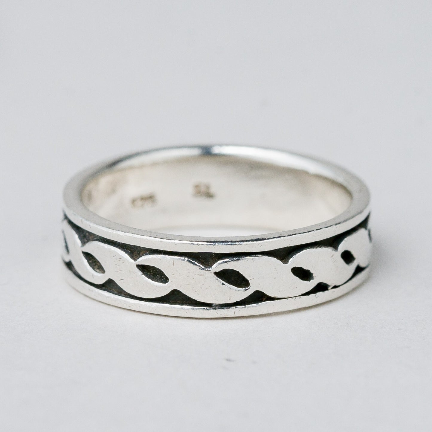 Silber Ring 925 Größe 59 (18,8 mm Ø) 5,21 g4
